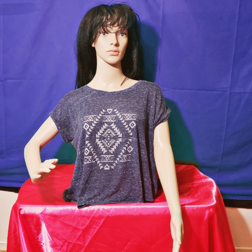 Navy blue crop top
